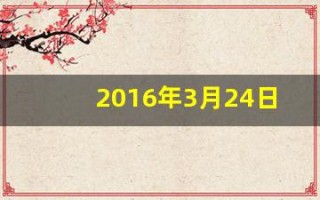 2016年3月24日(2016年3月24日出生的人性格)