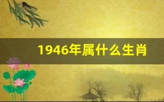 1946年属什么生肖(1945年属什么生肖)