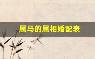 属马的属相婚配表(属马的属相婚配表大全集图片)
