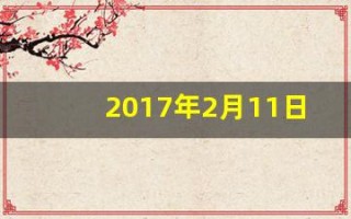 2017年2月11日(2017年2月11日出生是什么命)