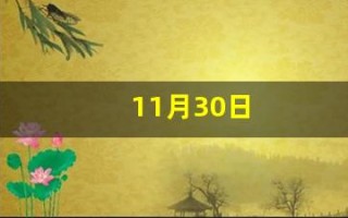 11月30日(11月30日是什么星座)