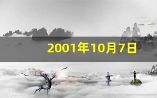 2001年10月7日(2001年10月7日出生是什么命)