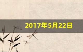 2017年5月22日(2017年5月22号)