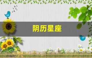 阴历星座(阴历星座和阳历星座哪个更准确)