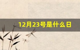 12月23号是什么日子(12月23号是什么日子外国)