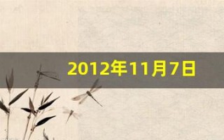 2012年11月7日(2012年11月7日出生现在几岁)