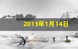 2013年1月14日(2013年1月14日多少岁)