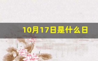 10月17日是什么日子(10月17日是什么日子老黄历)