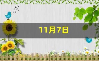 11月7日(11月7日上升星座)